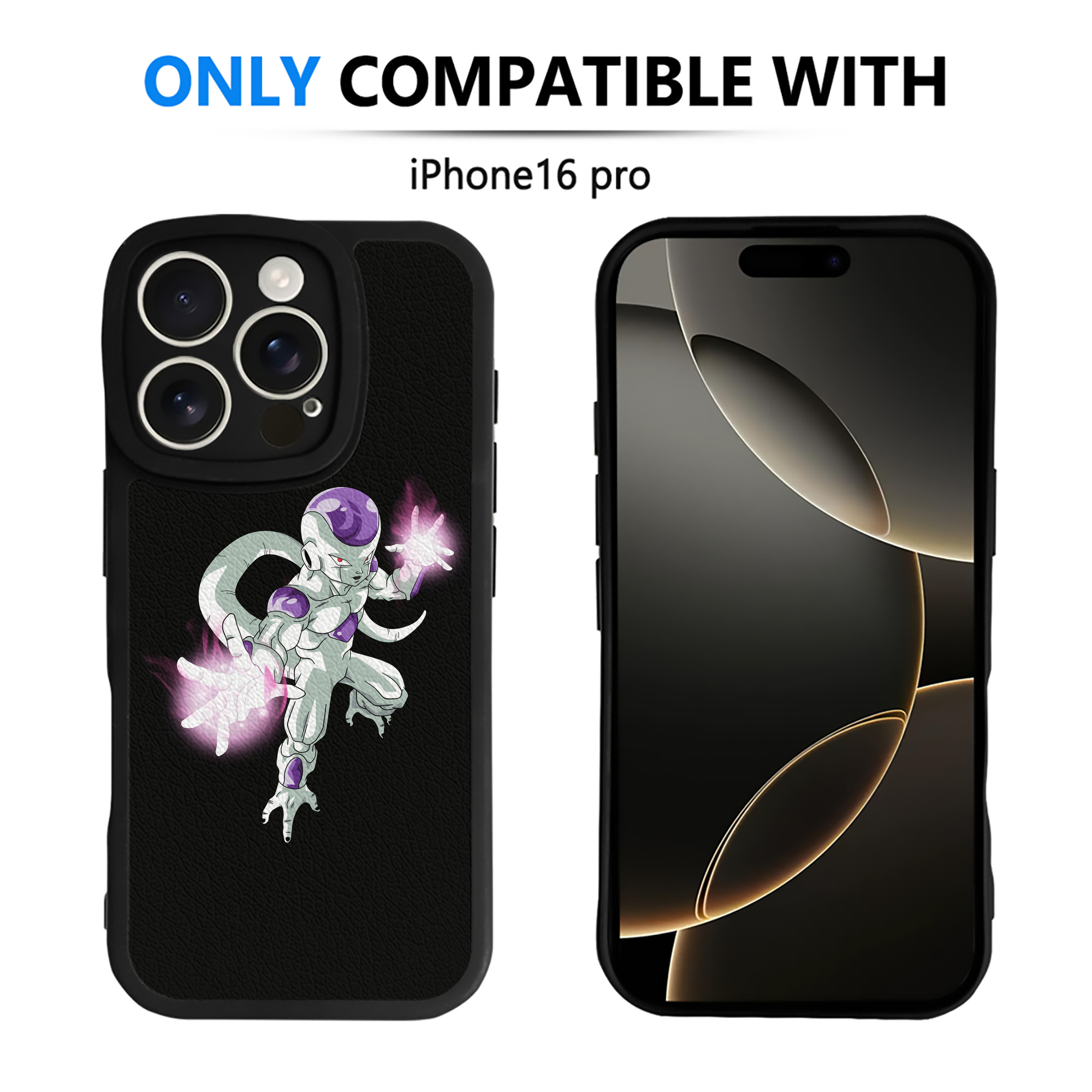 （画像用） ドラゴンボール フリーザ DRAGON BALL Frieza 【iPhone 16シリーズ対応】シリコンスマホケース（レザー調） 材質：シリコン